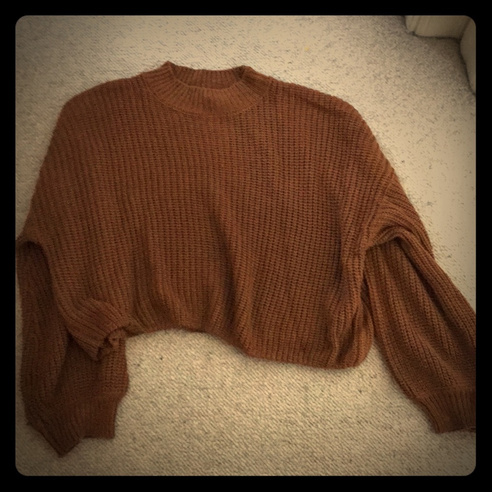 Oversized Orange Knit Sweater